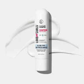 Love Ur Curls shampoo bottle on a white background