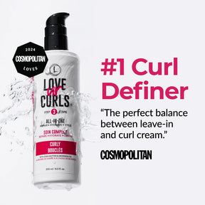 Love Your Curls curl definer bottle with text on a white background
