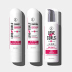 3 step system love ur curls shampoo conditioner and the curly styler