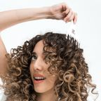 model using on curly hair - new pick to use with lus brands new volumizing foam 