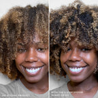 fragrance free 3 step system with and without the styler kinky coily model application