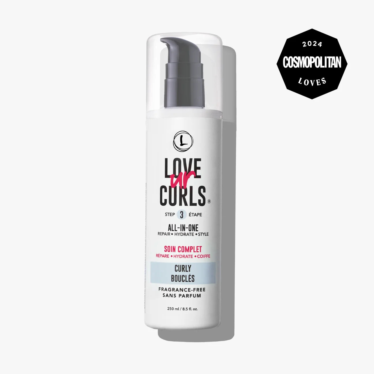 fragrance free 3 step system with cosmopolitan 2024 badge with just the styler 
