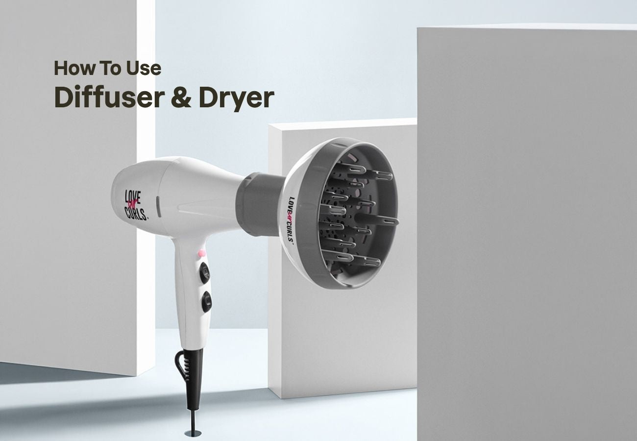 Hair Dryer & Diffuser for Curls - Negative Ion Tech - LUS (Love Ur