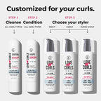 3 step with customizable styler of wavy curly and kinky coily with the love ur curls conditioner and shampoo