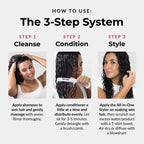 3 step system cleanse condition and styler with shampoo conditioner and styler lus brands love ur curls